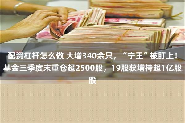 配资杠杆怎么做 大增340余只，“宁王”被盯上！基金三季度末重仓超2500股，19股获增持超1亿股