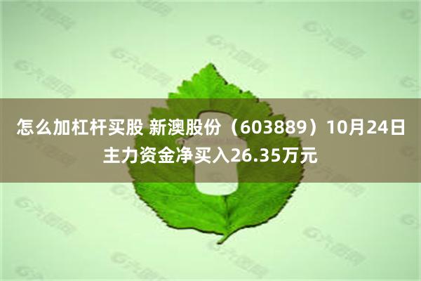 怎么加杠杆买股 新澳股份（603889）10月24日主力资金净买入26.35万元