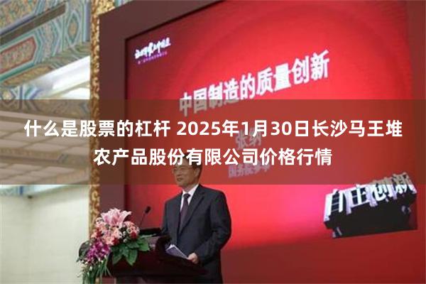 什么是股票的杠杆 2025年1月30日长沙马王堆农产品股份有限公司价格行情