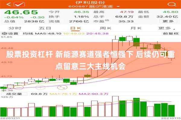 股票投资杠杆 新能源赛道强者恒强下 后续仍可重点留意三大主线机会